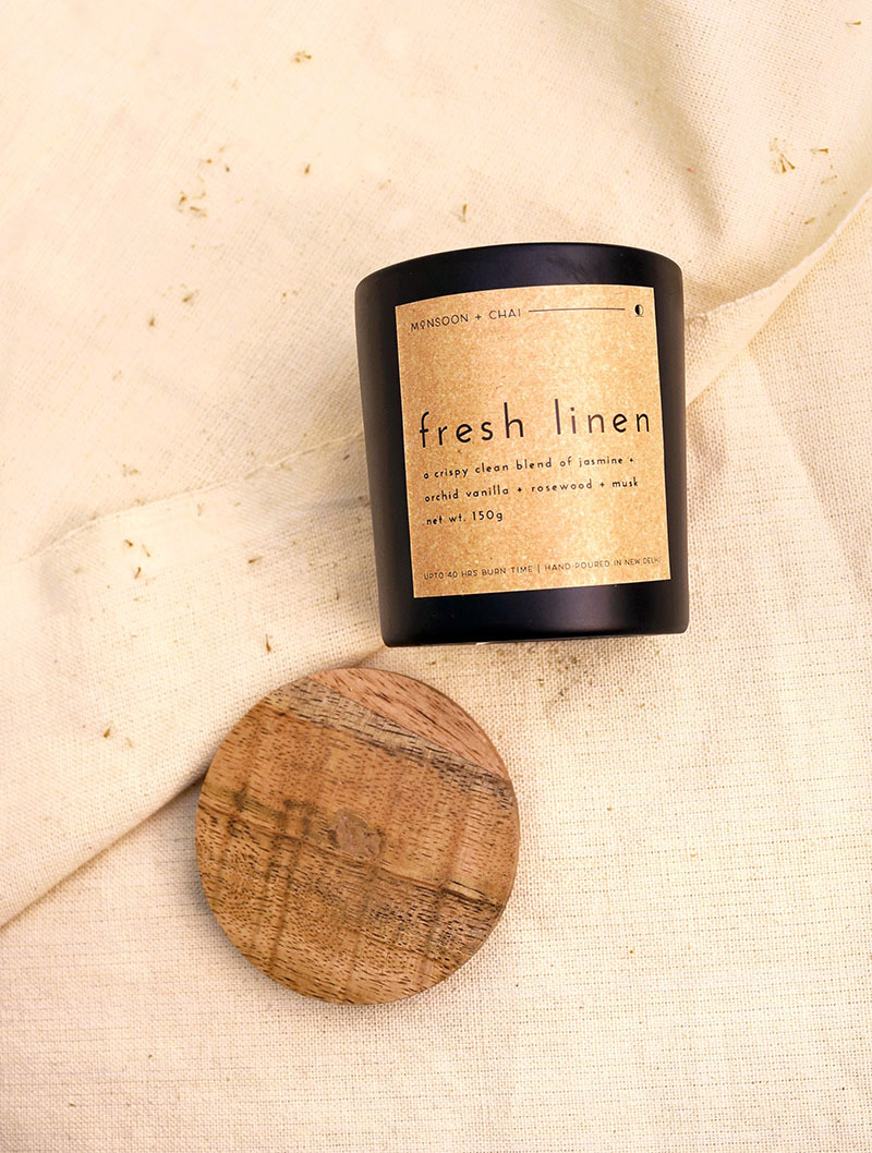 Fresh Linen - Jasmine + Orchid Vanilla + Musk | Scented Soy Candle