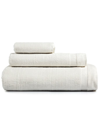 Modern Solid Delight in white cotton towel